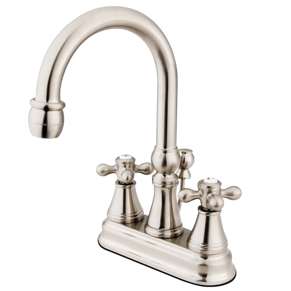 4" Centerset Bathroom Faucet, Brushed Nickel